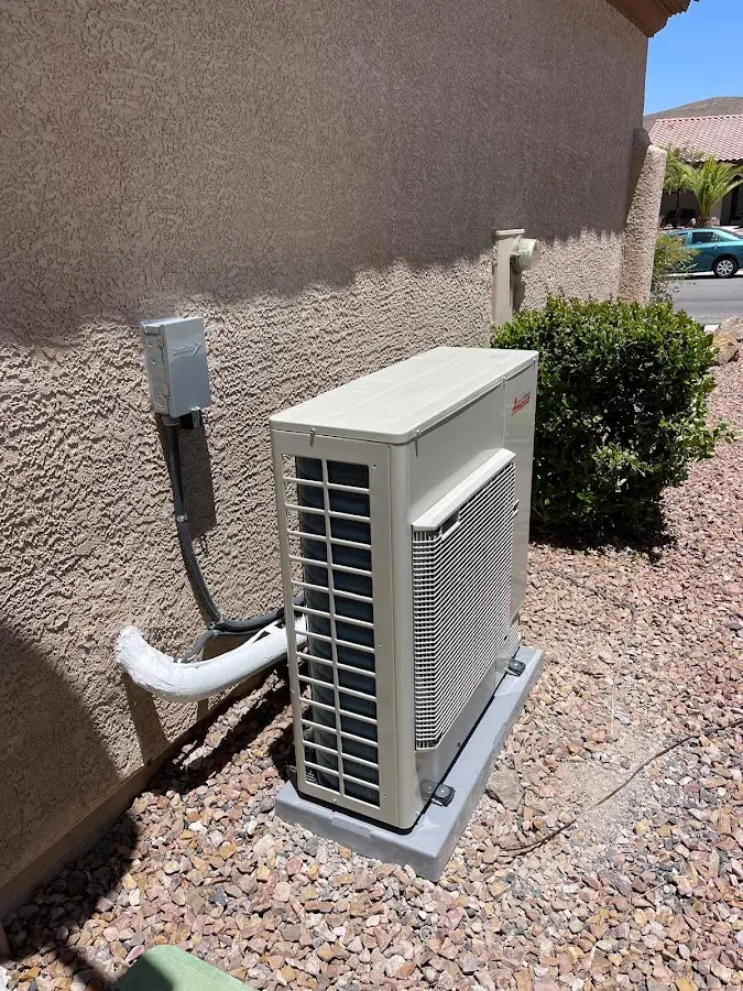 Residential air conditioning condenser unit in Gillette